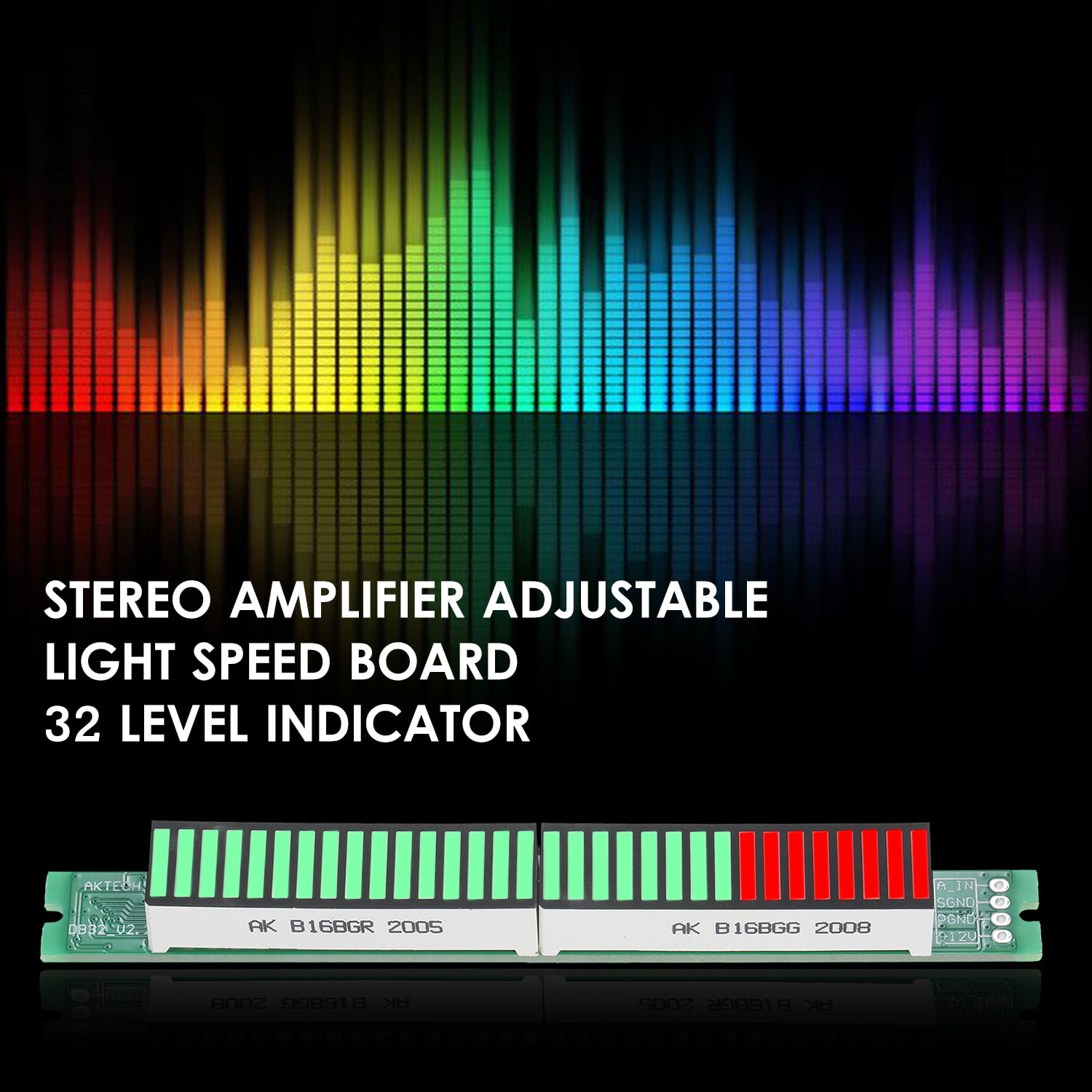 Details about   32 Level Sound Control Level Indicator Mono Audio Music Spectrum Board AGC 