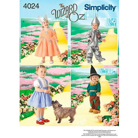 Simplicity Toddler's Size 1/2-4 Wizard of Oz Costumes Pattern, 1 Each