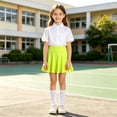 thumbnail image 2 of XAOFW Kids Back To School Skirts For Girls Lightweight Breathable Workout Skirt With Pockets Solid Color A Line Uniform Skirts For Girls Versatile Skirts 3-4 Years, 2 of 4