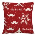 thumbnail image 2 of 4 fundas de almohada decorativas navideñas de 18.0 x 18.0 in, fundas de almohada para sofá, funda de cojín cuadrado de algodón y lino para sofá, sofá (rojo) JAMW Sencillez, 2 of 5