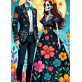 thumbnail image 4 of Colorful Floral Skeleton Banner Day of the Dead Mexican Decorations for Festival Celebration Party, 4 of 8