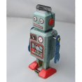 thumbnail image 3 of Drumming Robot Wind Up Walking Robot Iron Metal Toy Figures Clockwork Walking Toy Retro Style Fun Play, 3 of 3