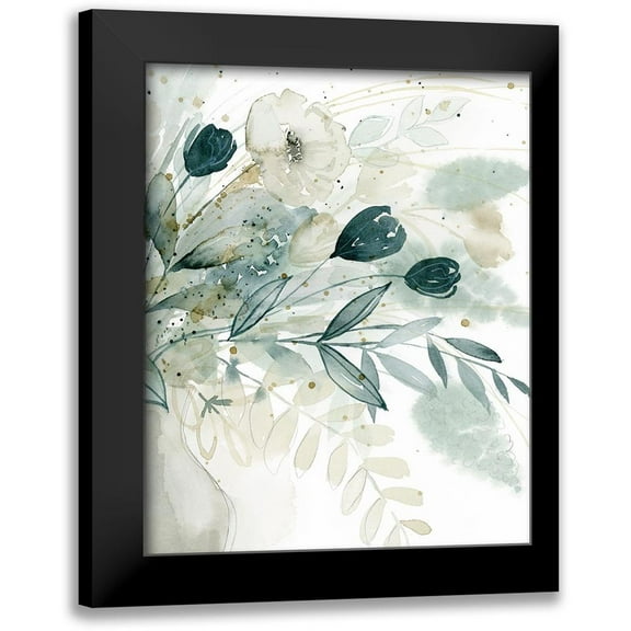 Popp, Grace 12x14 Black Modern Framed Museum Art Print Titled - Whisper Bouquet II