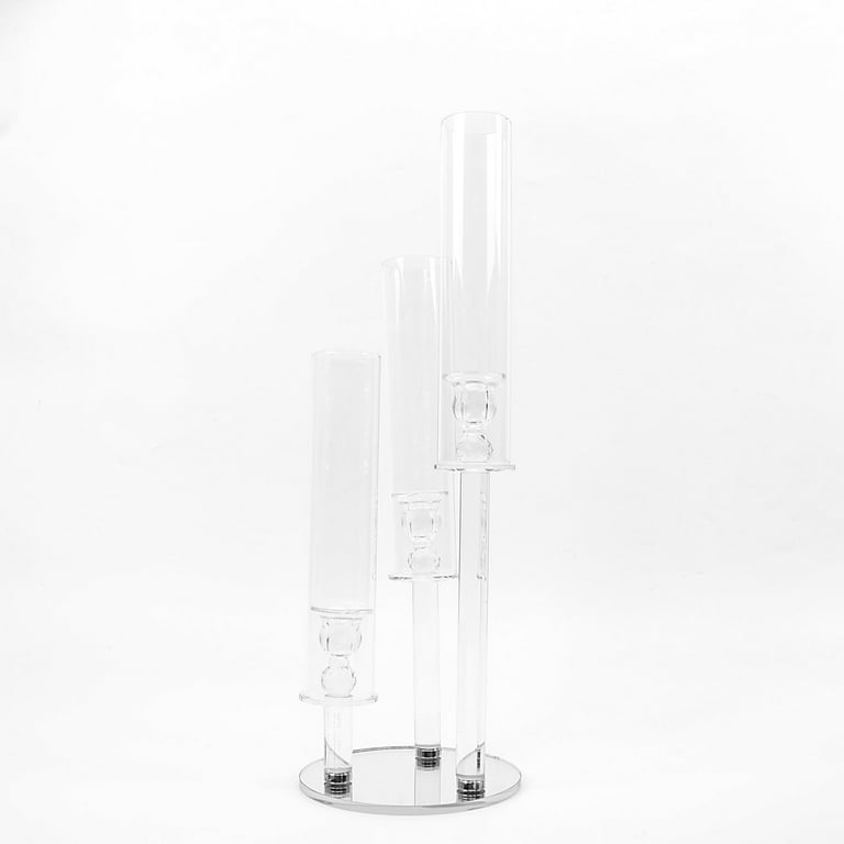 SET DE TAPERS CRYSTAL GLASS RECTANGULAR X 3 UND