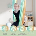 thumbnail image 3 of Balançoire Sensorielle Double Couche pour Enfants Supporte jusqu'à 200 lbs Balançoire Sensorielle Confortable Intérieure Balançoire Extensible Hamac pour Enfants Adultes Utilisation Intérieure Extérieure, 3 of 10