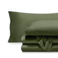 thumbnail image 1 of Bare Home Ensemble de Draps TENCELTM - Lyocell Dérivé de l'Eucalyptus - Grand Lit, Cyprès, 1 of 7