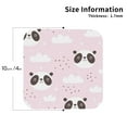 thumbnail image 3 of Kll Square Drink Coasters Set Of 4,Pu Leather Absorbent Coasters Set Decorative Coffee Cup Coasters Housewarming Gift For Home Decor-Cute Panda, 3 of 9