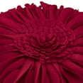 thumbnail image 5 of JWH 3D Handmade Round Decorative Sunflower Wool Throw Pillows for Bed Sofa 14 inch Red, 5 of 9
