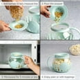 thumbnail image 3 of Microwave Popcorn Maker Popcorn Bowl With Temperature Glass 3in 1 Popcorn Bucket Popcorn Jar With Silicone Lid Homemade Popcorn, 3 of 6
