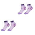 thumbnail image 3 of Greeniant Calcetines al aire libre Mujeres Hombres Elástico Camping Senderismo Pesca Calcetines que absorben la humedad, rojo y morado claro y M rojo y morado claro METRO 2piezas, 3 of 6