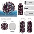 thumbnail image 5 of Jeiento Skull Car Seat Cover Full Set with Car Front Back Floor Mats Love Heart Armrest Cover Seatbelt Pads Cup Coaster Wristlet Keychain Universal Fits for Cars Truck Van SUV Sedan Auto Accessory, 5 of 7