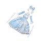 thumbnail image 2 of Vestido de princesa para muñeca BJD 1/3, traje de moda para niños, regalo de cumpleaños, disfraz de cosplay Azul claro, 2 of 9