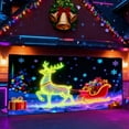 thumbnail image 3 of Pancarta fluorescente para puerta de garaje | Fiestas navideñas | 480 x 210 cm Fondo fotográfico de Papá Noel, 3 of 5