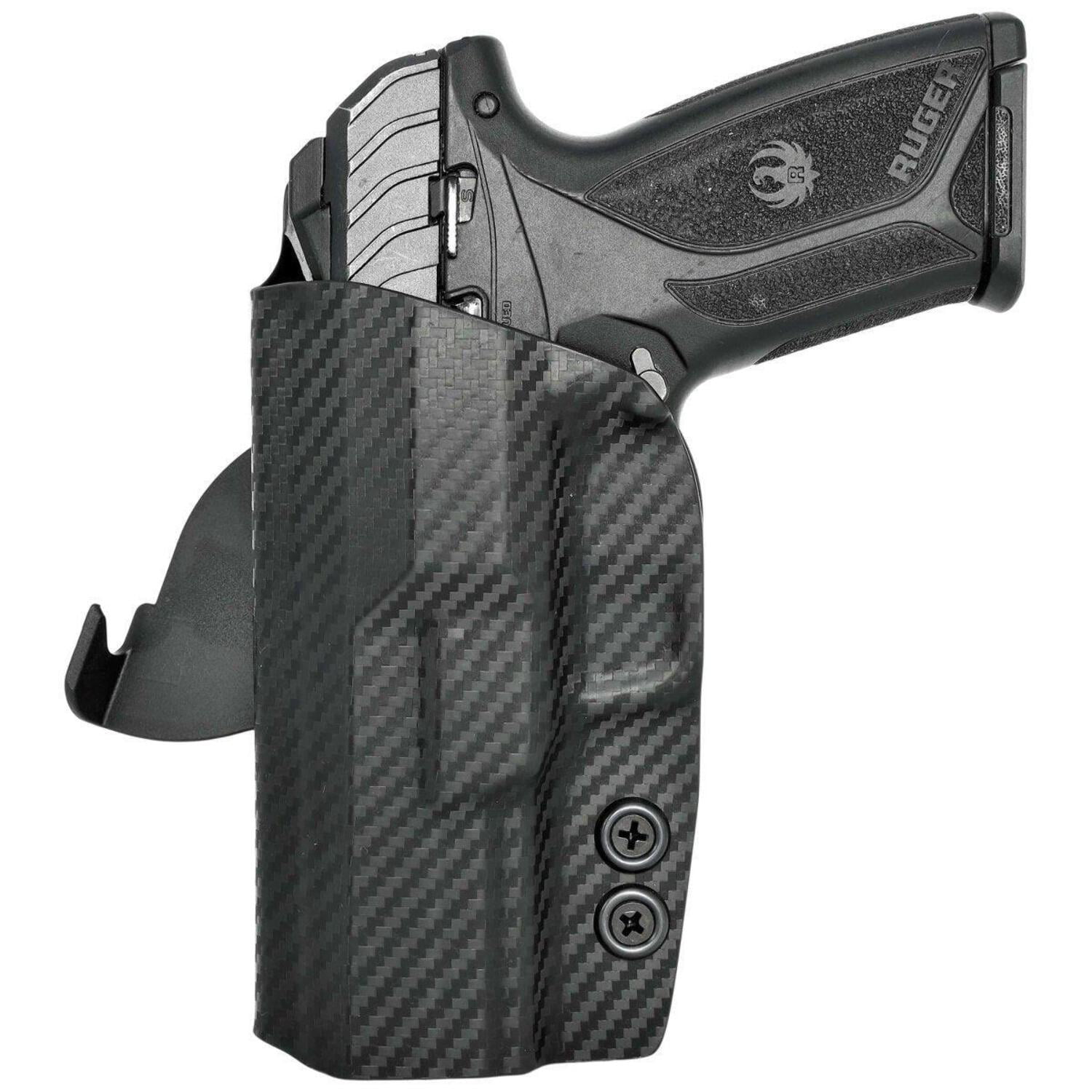Rounded OWB KYDEX Paddle Holster, Ruger Security-9, Left Hand, Black, RGR-SCRTY9