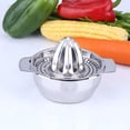 thumbnail image 1 of Exprimidor Manual de limón de acero inoxidable con recipiente para naranjas, limones y frutas, 1 of 5