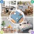 thumbnail image 4 of 42x42 Inch Waterproof Square Tablecloth, Thickened Polyester Table Cover for Dining & Parties, Floral Print, 4 of 6