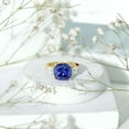 thumbnail image 5 of Rosec Jewels Lab Grown Blue Sapphire Cushion Cut Engagement Ring for Women - 10mm - AAAA Grade - Certified Sapphire Moissanite Ring, 18K Yellow Gold, US 11.00, 5 of 9