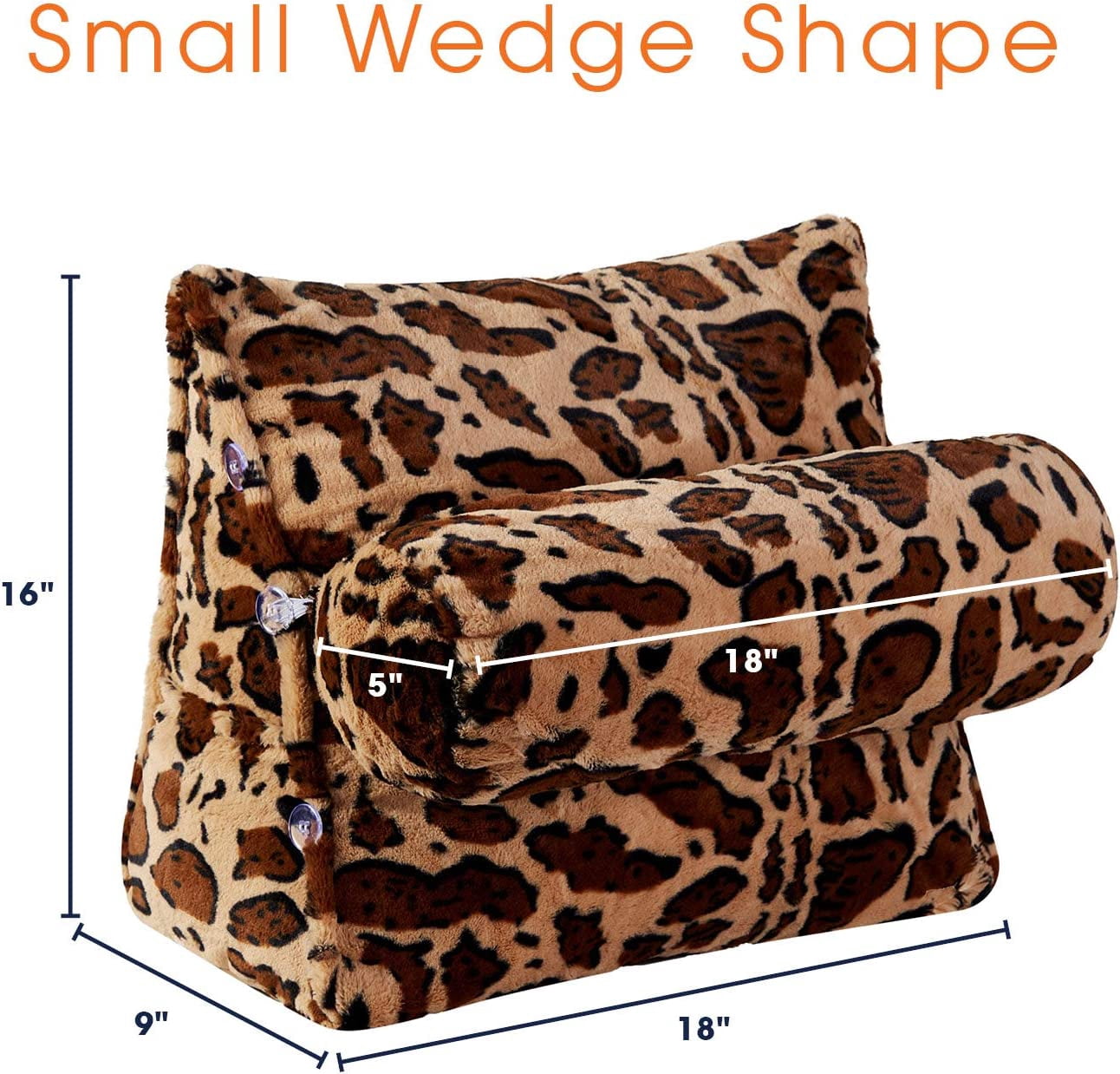 Cheer Collection Wedge Reading Pillow with Adjustable Bolster Memory Foam Back Support Black