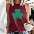 thumbnail image 2 of WREESH Women's Tank Tops St. Patrick's Day Shamrock Clovers Sleeveless T Shirts Soft, Breathable, and Trendy Crew Neck Graphic Tees for Spring/Summer, 2 of 5