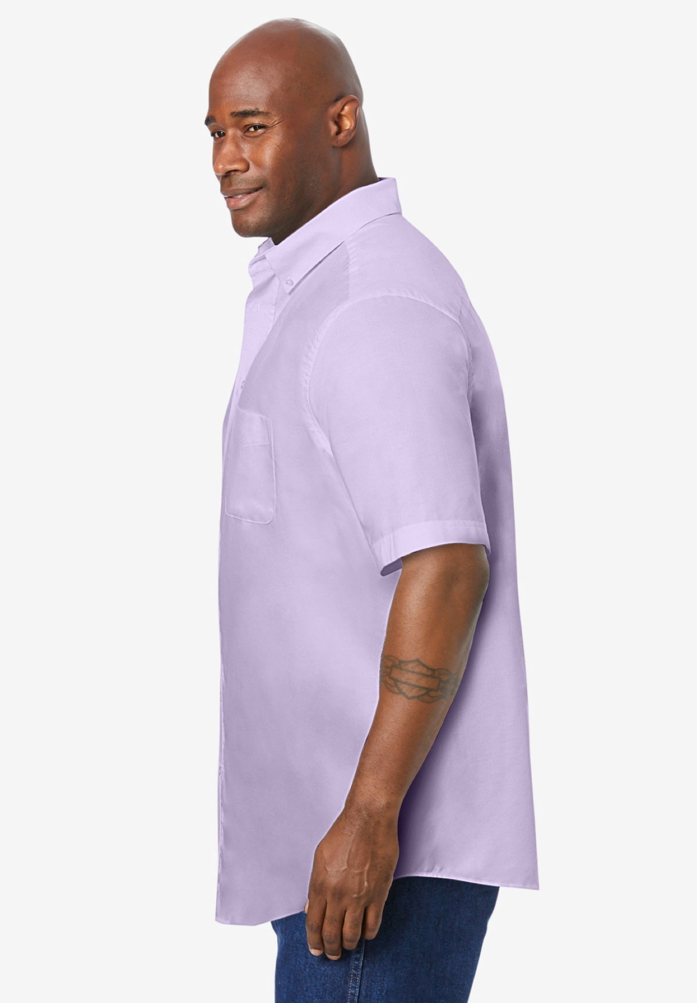 KingSize Men's Big & Tall Short-Sleeve Wrinkle-Free Everyday