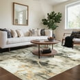thumbnail image 5 of Garvee 9'x12' Modern Abstract Area Rugs Marble Design Accent Carpet, Distressed Print Rug Washable Rug with Non-Slip Backing Ultra-Soft Low Pile Indoor Rug for Living Room Bedroom Office, Brown, 5 of 8
