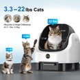 thumbnail image 2 of Open Top Self Cleaning Litter Box,70L Automatic Cat Litter Box Self Cleaning with APP Control,Low Noise,Safety Protection,Anti-Pinch Protection&Easy Access Step for Senior Cats,Multiple Cats(White), 2 of 8