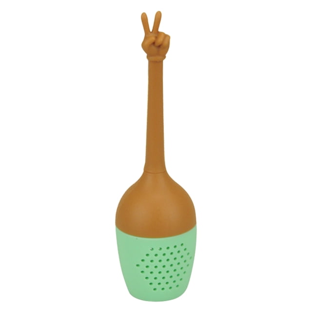 Under 10 Food Storage Tea Diffuser Heat Non Stick Easy To Use Silicone Funny Hand Gestures Tea Infuser for Home