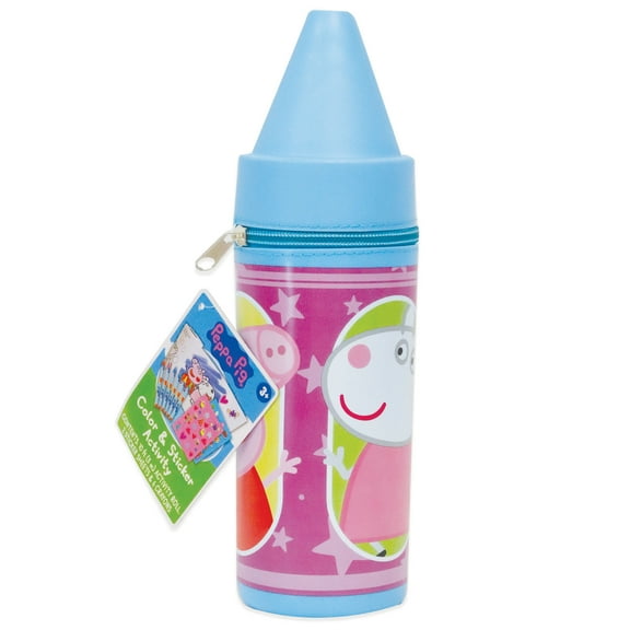 Peppa Pig: Color & Sticker Activity - Zipper Case Holds 10' Coloring Paper, 2 Sticker Sheets & 6 Crayons, Kids Ages 3 