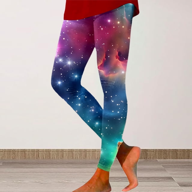 WILLBEST Leggings con Estampado Suave para Mujer, Pantalones de Yoga de Compresión de Cintura Alta, Elásticos, Cómodos, Equipo de Entrenamiento, Mallas Transpirables de Moda, Uso Diario Mediana