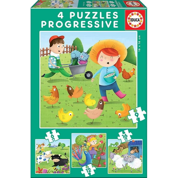 Farm Animals, a 12-piece Puzzle by Educa
