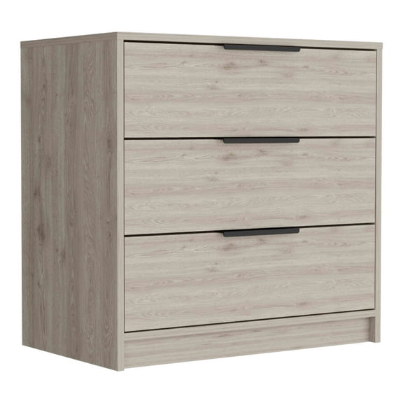 Cterwk 3 Drawers Dresser with Handle, Light Gray