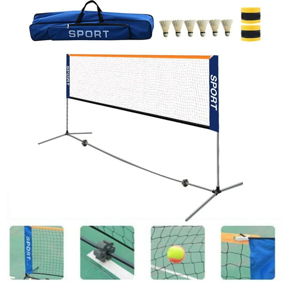 Juego de Red de bádminton Cola Red de voleibol para patio trasero 61 m de ancho