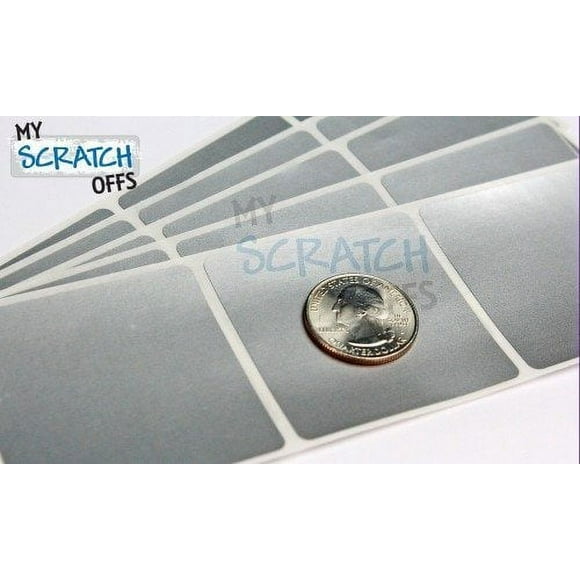 Silver 2" Square Scratch Off Labels - 500 Labels