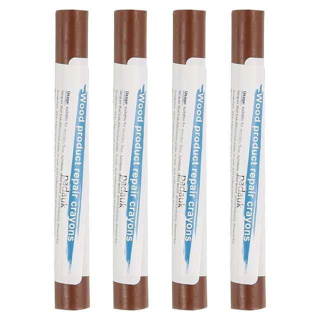 Crayones para reparar muebles Uxcell, 4 piezas de varillas de relleno de cera para madera, crayones de cera para arañazos en suelos de madera, agujeros en mesas, color rosa