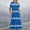 1#Blue, variant on RYDCOT Summer Dress Casual Womens Fashion Short Sleeve Maxi Dress T Shirt Dress Striped Long Color Block Dress Sundress with Pockets Sale