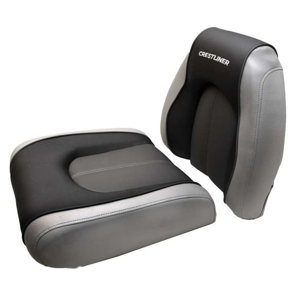 Crestliner Boat Seat Cushions 2156291 | Gray Black (2-Piece Set)