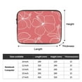thumbnail image 3 of Pink Hibiscus Line Art Portable Laptop Sleeve Compatible with MacBook Air Notebook Computer Case for Men Women College School Students, 3 of 7