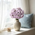 thumbnail image 4 of Artificial Peony Bouquet 27 Heads Faux Silk Flowers in Raffia Wrap Realistic Fake Peonies for Home Decor Vase Flowers for Living Room Table Centerpiece Wedding Farmhouse 1PCS, 4 of 6