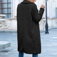 thumbnail image 6 of Verugu Winter Jackets for Women, Women's Oversized Winter Warm Coats, Women Long Sleeve Open Front Loose Solid Blouse Coat Blouse Overcoats Outwear Coats Black B XXL, 6 of 7