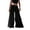 Black, variant on Womens Pants Women's Solid Drawstring Waist Jogger Pants High Waisted Trousers with Pockets Yellow,3XL