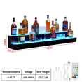 thumbnail image 2 of 2-Tier 48 Inch Corner Wine Cabinet with LED Lighting, Remote Control and Timer Function, for Wine Display in Restaurants, Bars and Tasting Rooms, 2 of 7