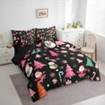 thumbnail image 3 of Feelyou Kawaii Santa Claus Bedding Comforter Set 7pcs, Winter Christmas Snowman Queen Bedding Sets, Pink Xams Tree Reversible Queen Sheet Sets, Luxury Bedroom Decor, 3 of 6