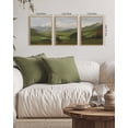 thumbnail image 4 of Drsoum Vintage Wall Art Mountain Range Valley River Landscape Painting Retro Meadow Scenery Farmhouse Kitchen Living Room Decor 11x14in3pcs Natural Framed, 4 of 7