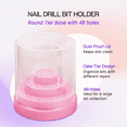 thumbnail image 2 of PANA Round Tiered Nail Drill Bit Holder Stand Organizer- Dust Proof with Lids - Manicure Tools Storage Box (48 Holes), 2 of 8