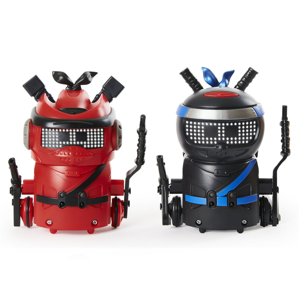 NinjaBots 2Pack, Hilarious Battling Robots (Red and Black) with 6