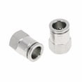 thumbnail image 1 of Conectores de aire de 1/2" hembra para manguera, 2 piezas, acero inoxidable 304, tono plateado, 1 of 1