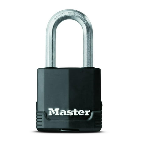 Padlock, Magnum Covered Laminated Steel Lock, 1-7/8 in. Wide, M115XKADLF, PADLOCK APPLICATION: For indoor and outdoor use; Lock is best used for residential gates.., By Master (Best Lock For Hdb Gate)