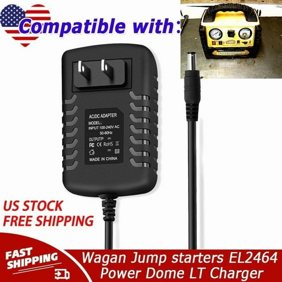 AC Adapter Charger DC Compatible with Wagan Jump starters EL2464 Power Dome LT (200W)