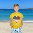 thumbnail image 6 of ZACPNCV Flag Shirt for Toddler Kids Boys Girls USA Flag Heart Graphic T-Shirt 4th of July Shirt Patriotic Tee Tops Yellow 3-4 Years, 6 of 9