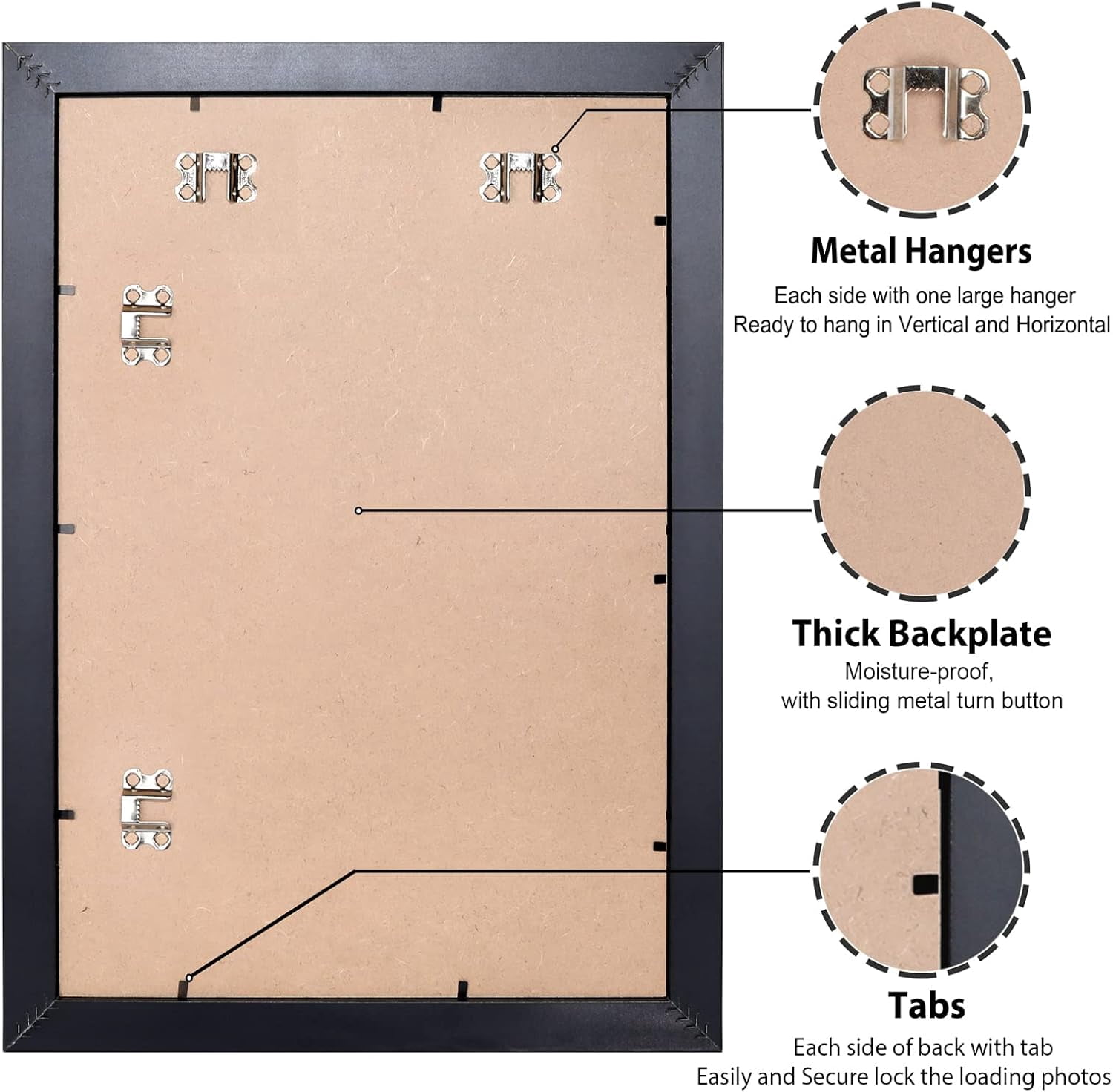 22 x 30 Poster Frame Black, Display Pictures 18x27 with Mat or 22x30 Without Mat, Stable and Sturdy Picture Frame and Polished Plexiglass, Horizontal and Vertical Format of The Wall（1 Pack）